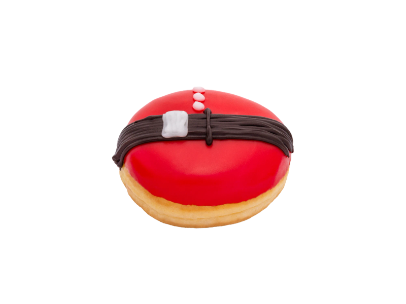 Santa-Donut, freigestellt
